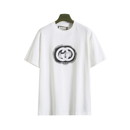 24SS spray-painted double G printed short-sleeved T-shirt