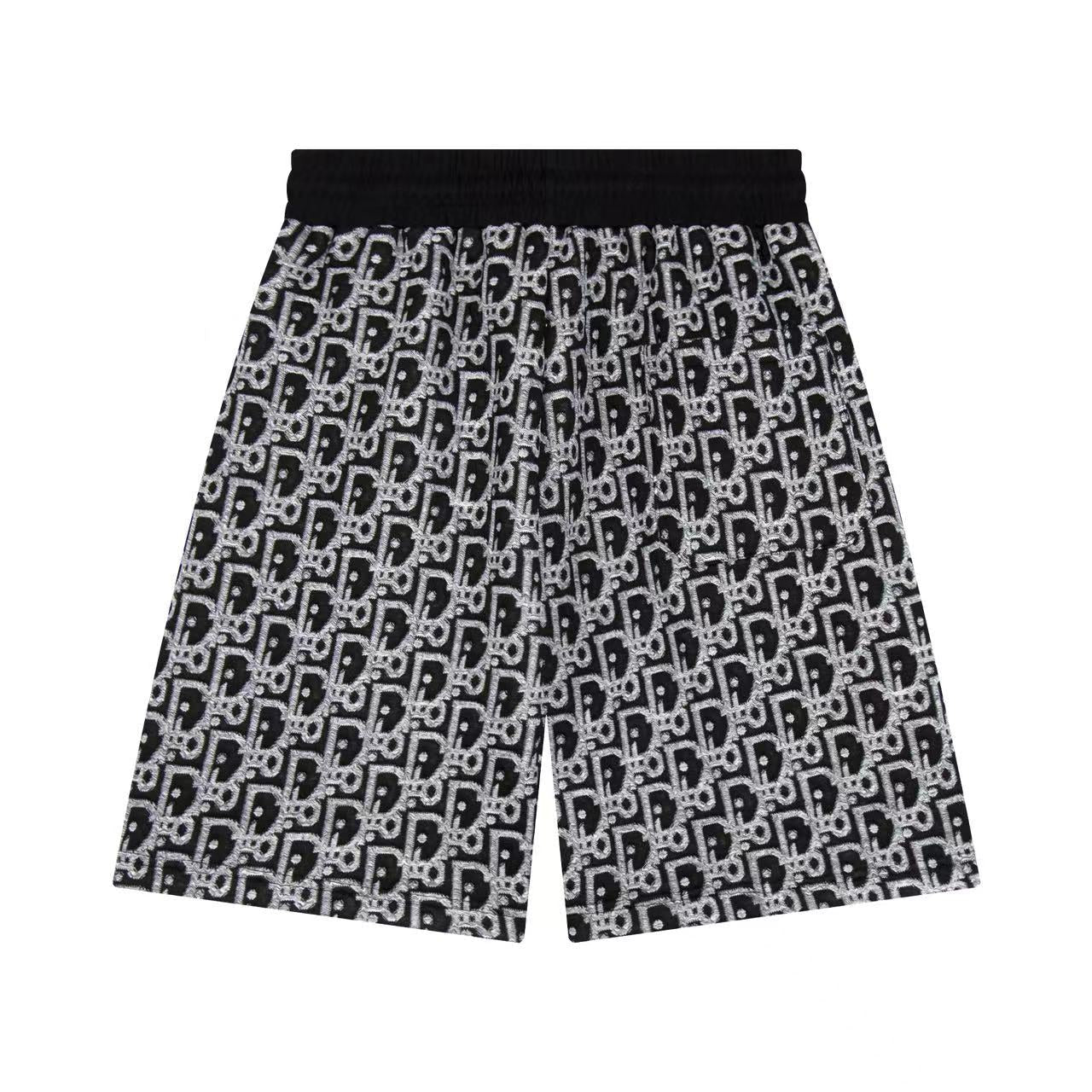 Jacquard knit shorts