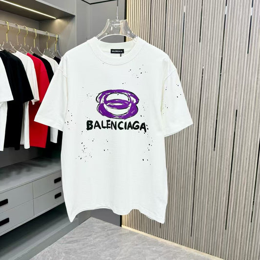 New hand-painted color series couple T-shirt launched