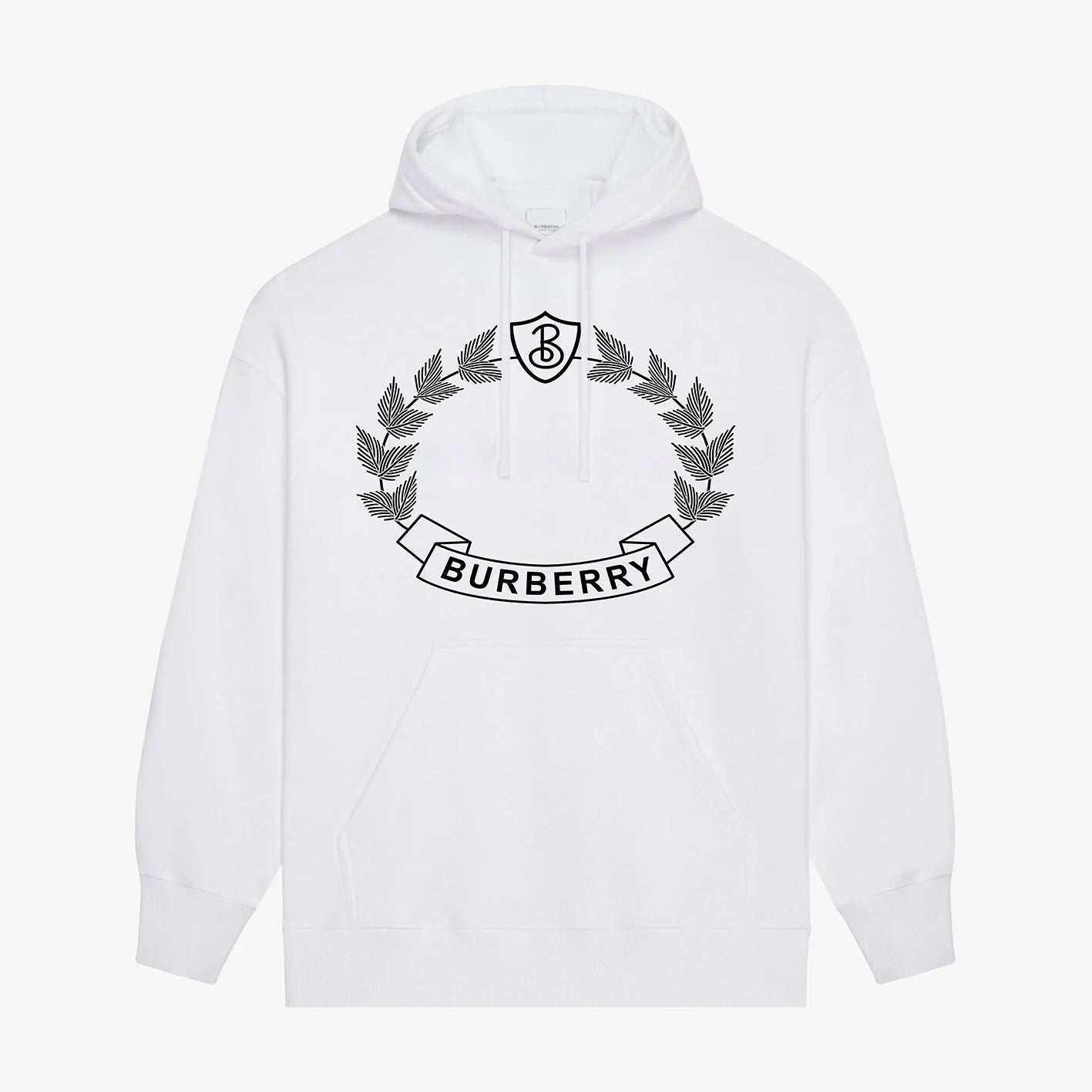 Oak Leaf Crest Print Hoodie