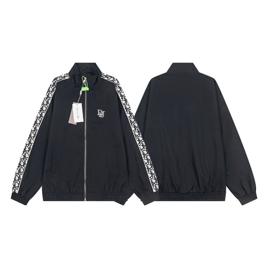 Webbing logo embroidered jacket